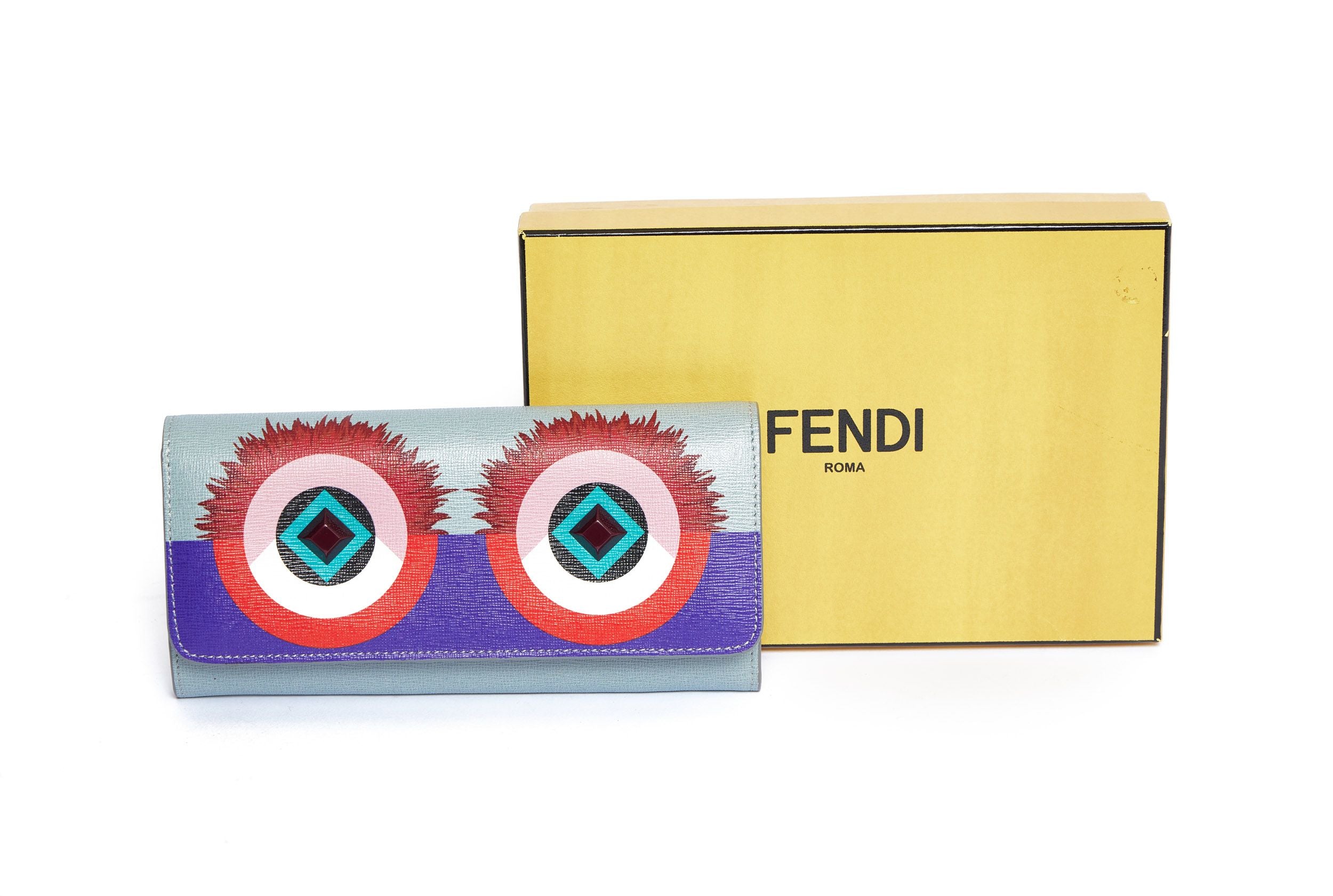 Fendi Crystal Eye Monster Wallet - Vintage Lux