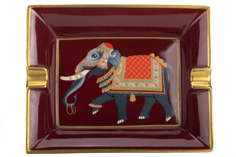 Hermès Elephant Burgundy Ashtray