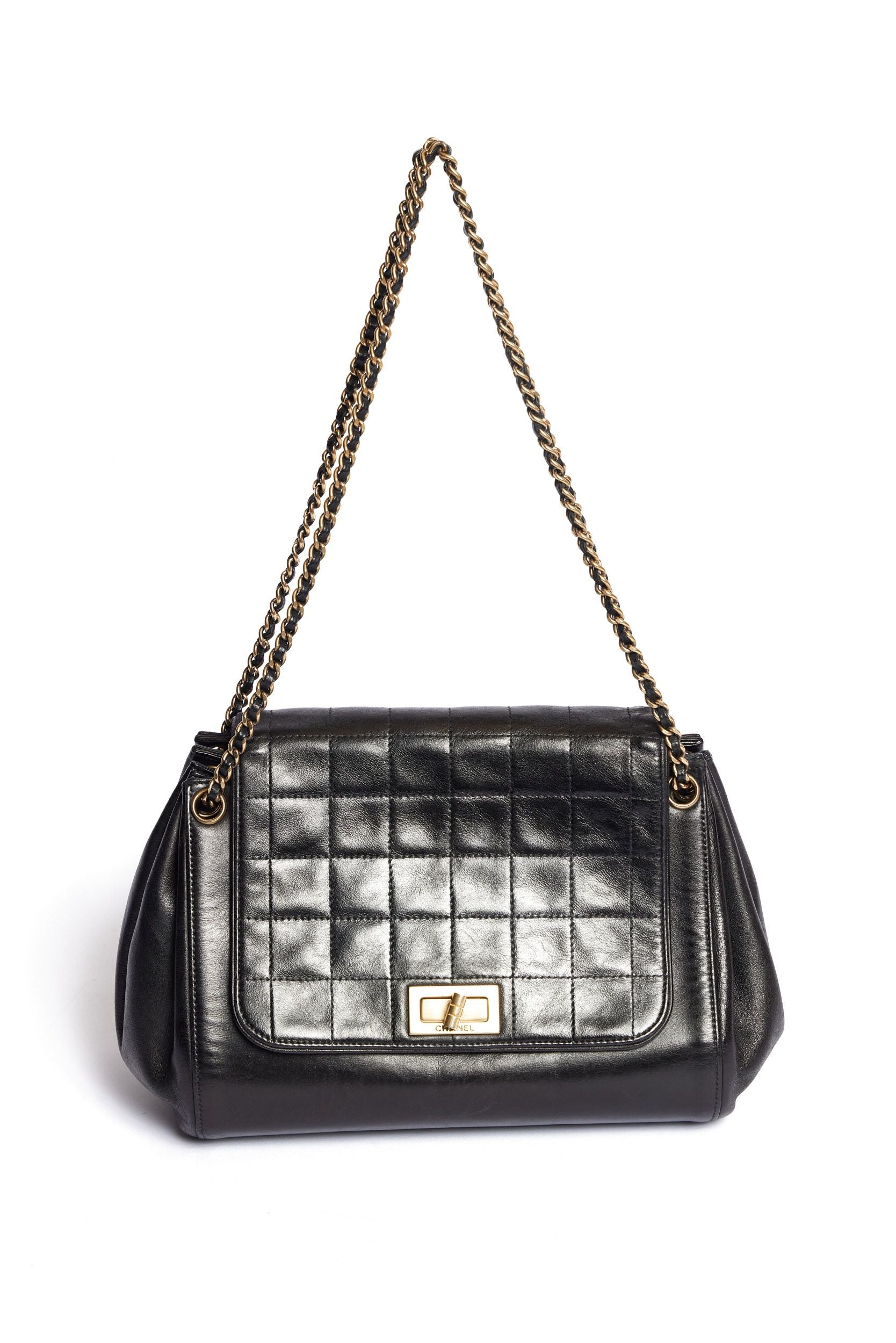 Chanel Vintage - Luxe Ligne Accordion Flap Bag - Black - Leather Handbag -  Luxury High Quality