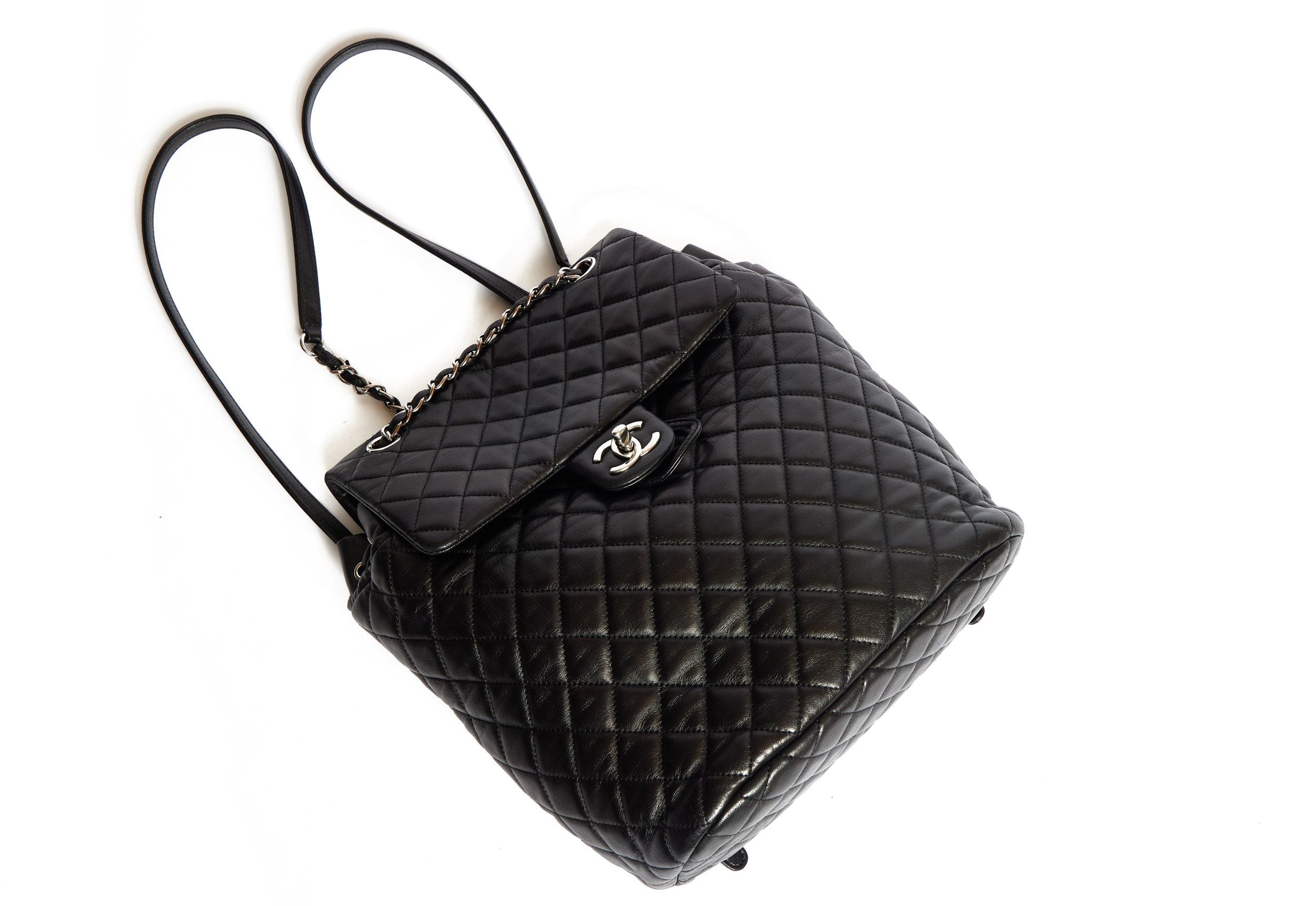 Chanel CC Charm Quilted Lambskin Patent Leather Bag