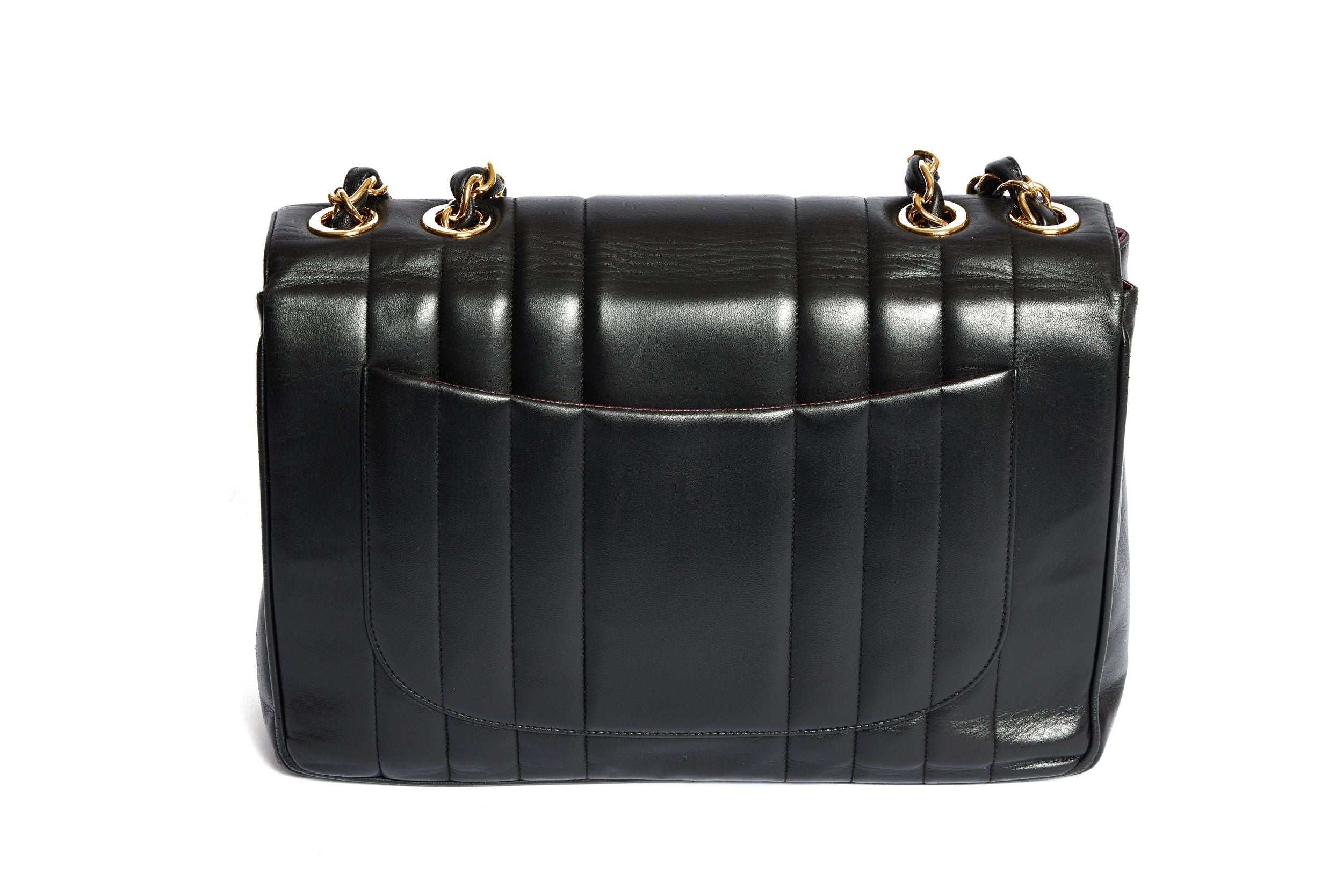 Chanel Jumbo Vintage Vertical Quilted Vintage Lux