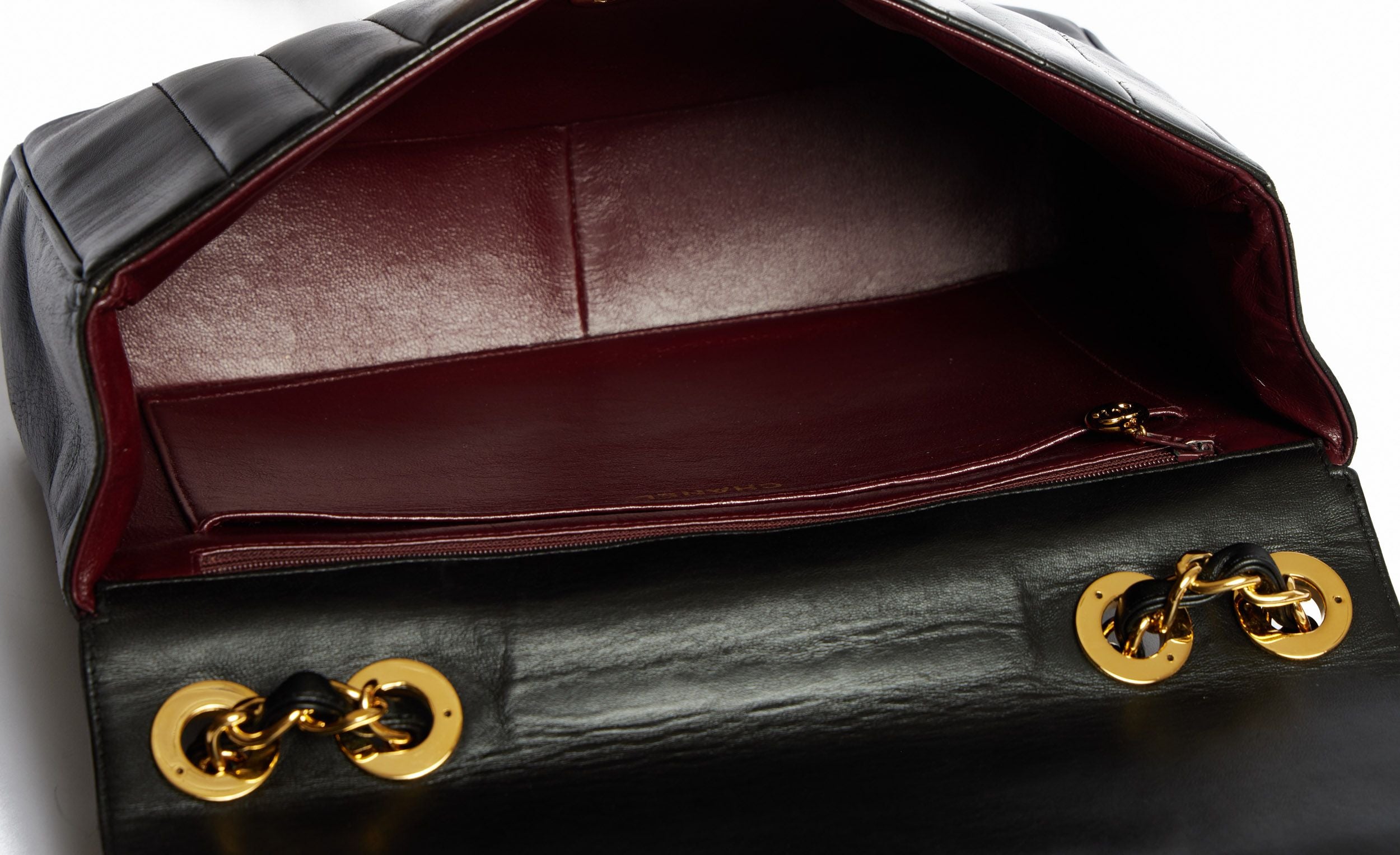 Chanel Lunchbox Vanity Handbag - Black Patent Large - Rare!