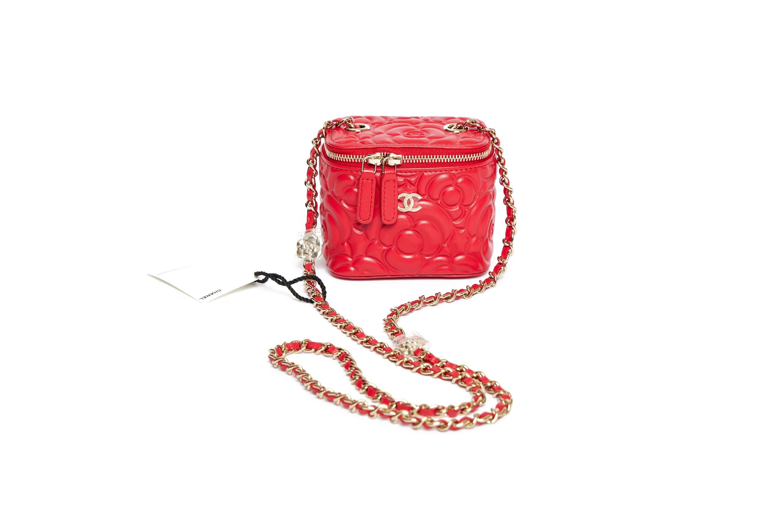 Chanel Camellia Vanity Case Bag BN - Vintage Lux