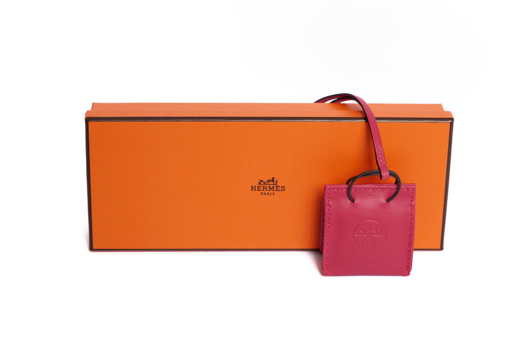 Hermes Rose "Orange Bag Charm"