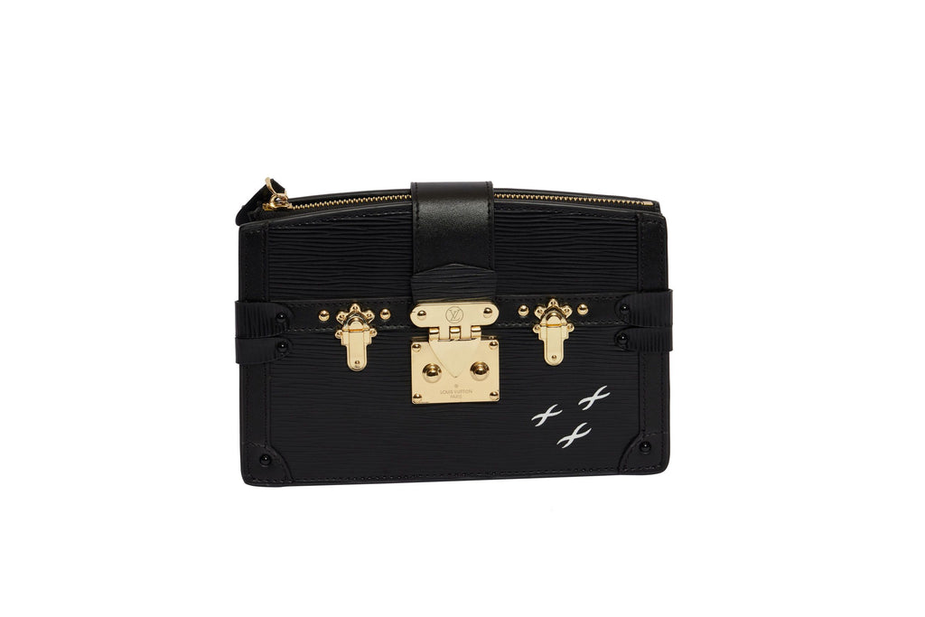 Louis Vuitton Black Epi Petit Bag