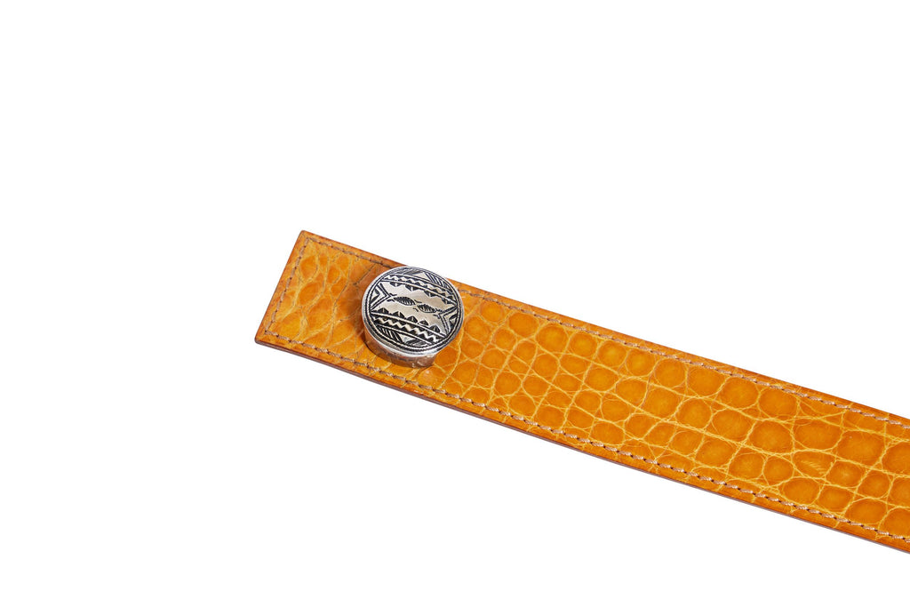 Hermes Touareg Rust Alligator Bracelet