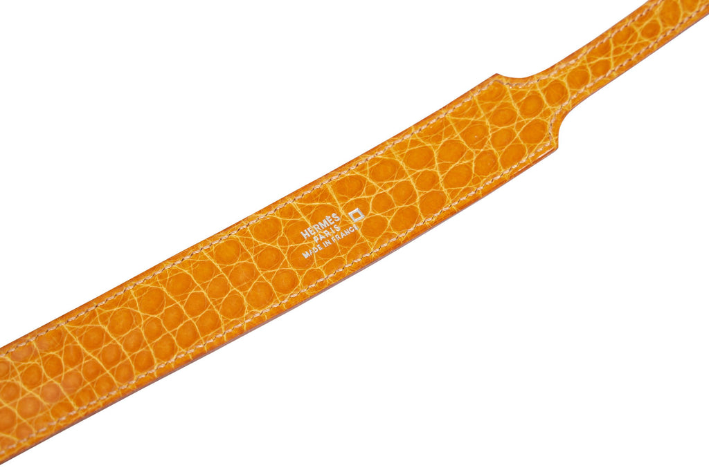 Hermes Touareg Rust Alligator Bracelet