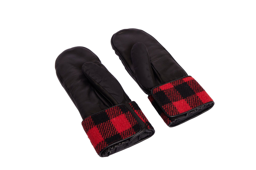 Chanel Red Black Checkers Gloves