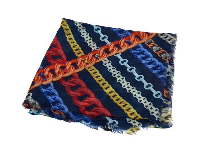 Chanel Multicolor Chains Cashmere Scarf
