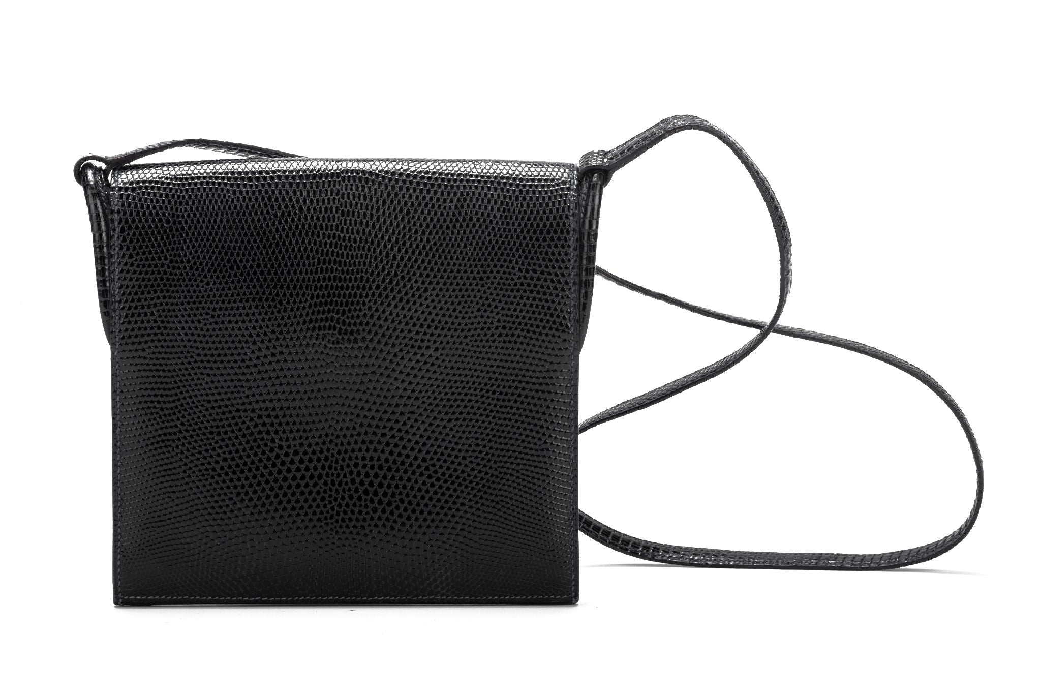 Hermès Vintage Lizard Kelly Sellier 32 - Black Handle Bags, Handbags -  HER499980