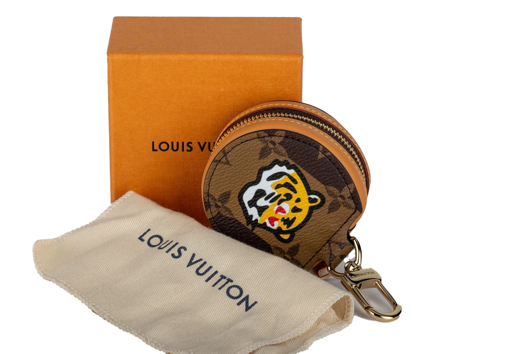 Louis Vuitton Trunk Box Earphone Pouch Shoulder Bag Monogram Brown