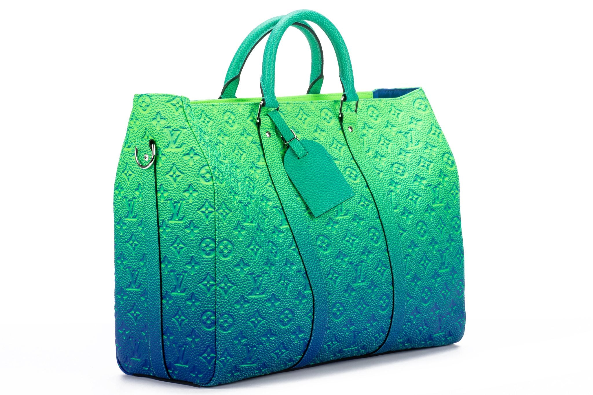 Louis Vuitton Virgil Abloh Blue & Green Monogram Illusion Leather