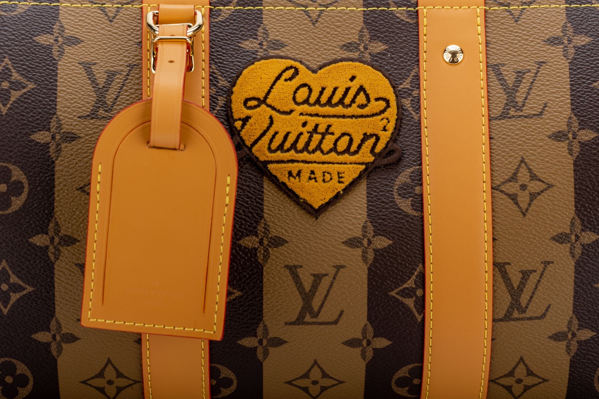 Louis Vuitton x NIGO Keepall Bandouliere 50 Giant Damier Brown Cloth  ref.952755 - Joli Closet