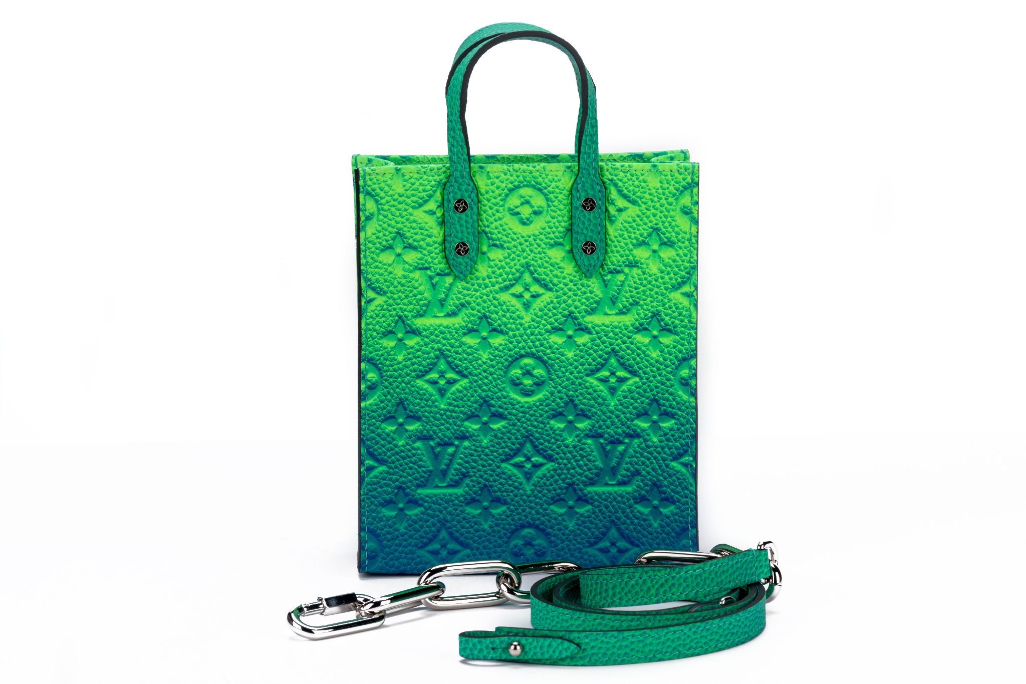 Louis Vuitton Virgil Abloh Blue & Green Monogram Illusion Leather