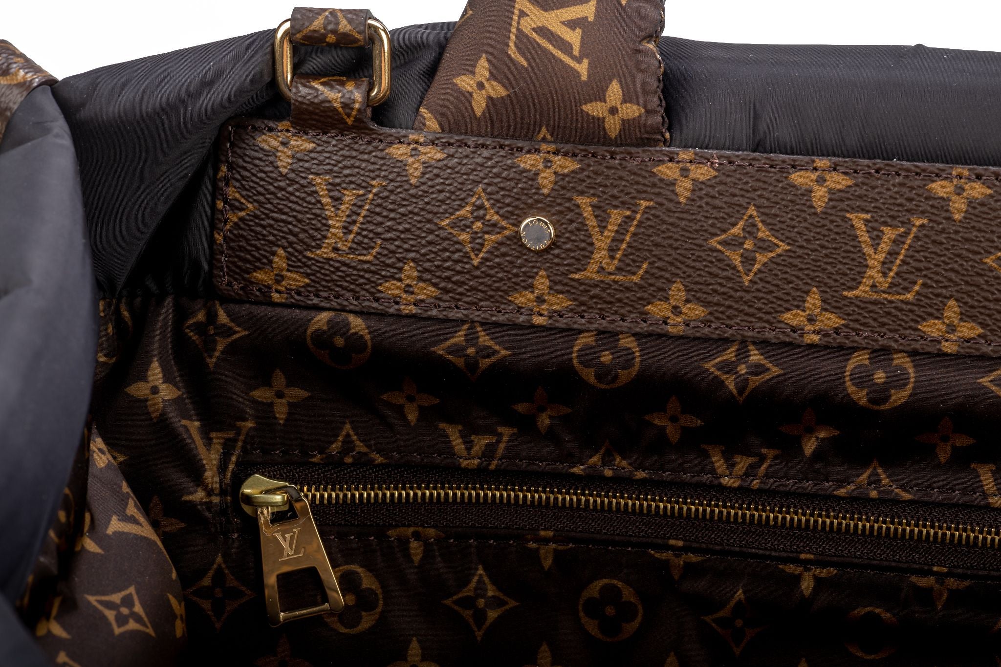Louis Vuitton Onthego GM Black in Econyl/Coated Canvas with Gold