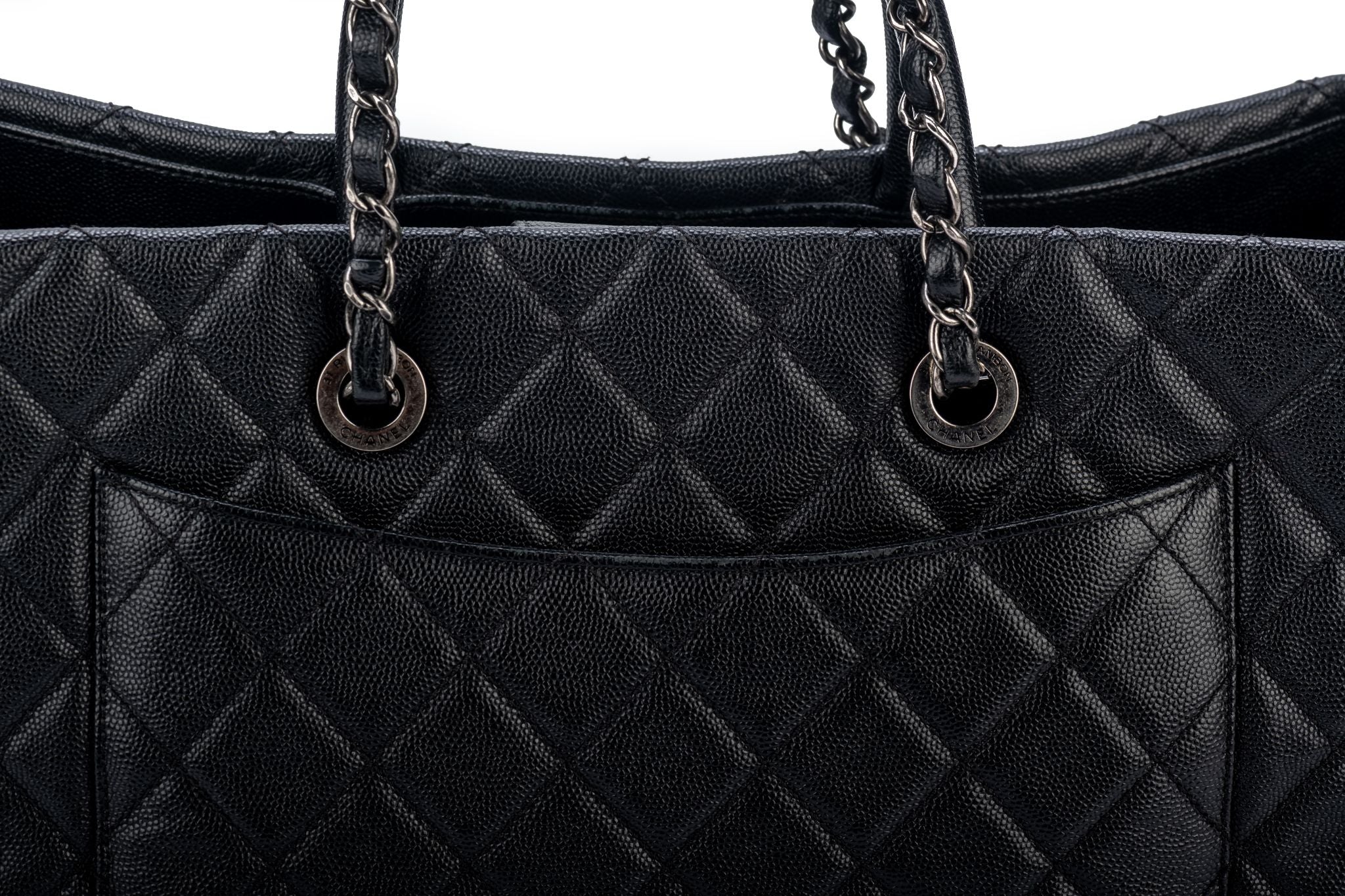 chanel black tote handbag new