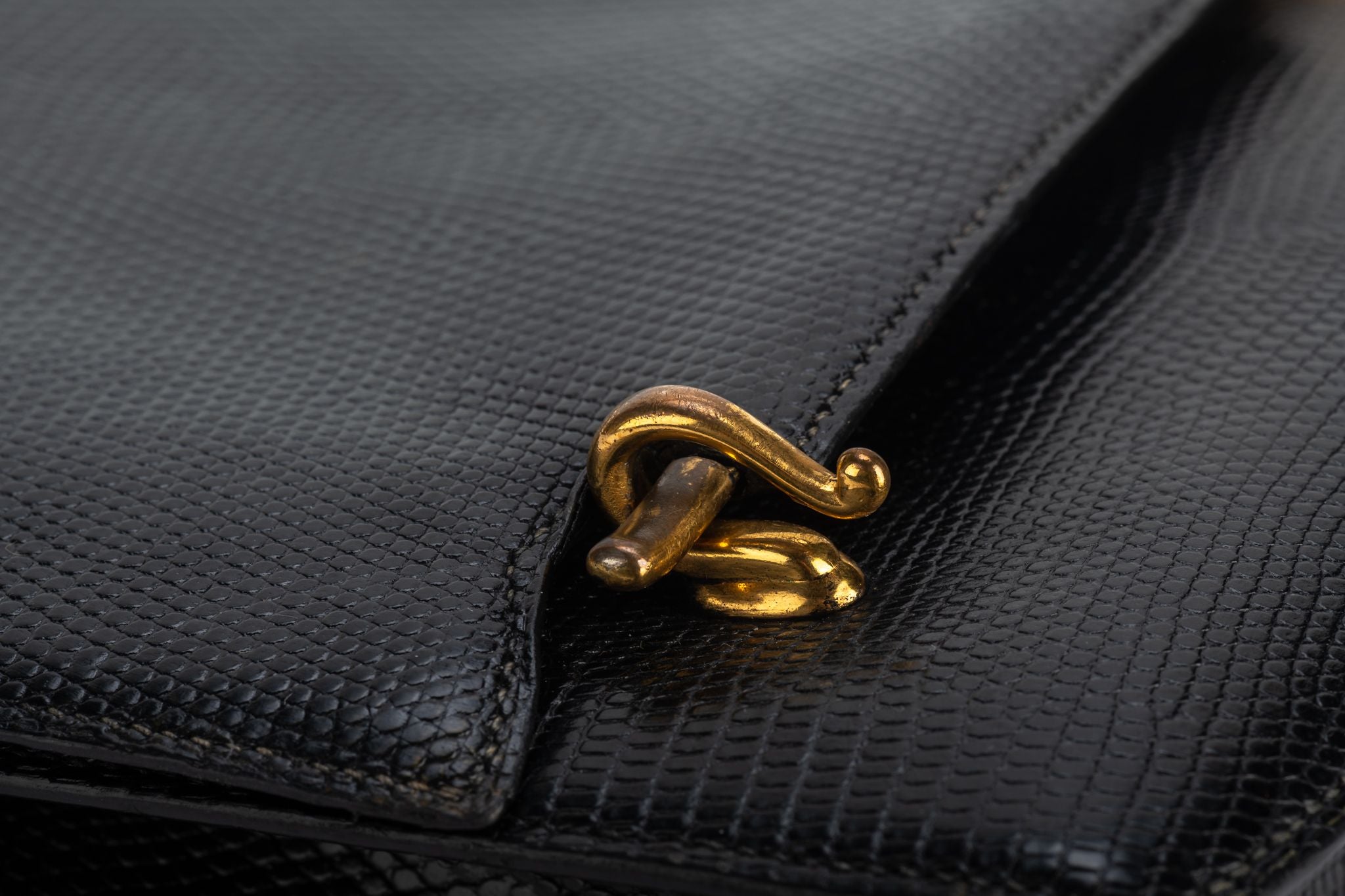 Gucci Vintage Lizard Shoulder Bag
