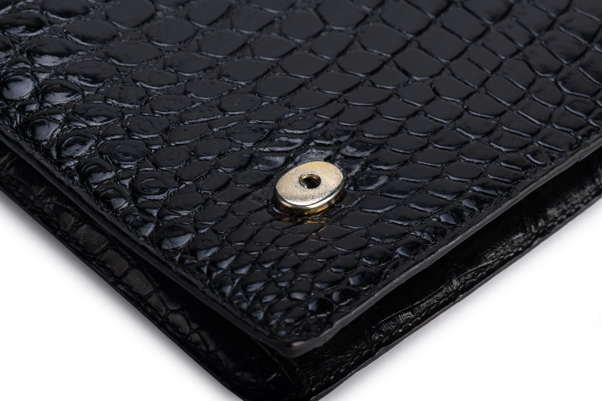 HERMES Black Crocodile Vintage Bag Gold Hardware Cordelière Clasp - Chelsea  Vintage Couture