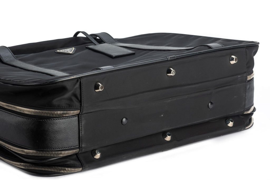 Prada Unisex Black Weekender Suitcase