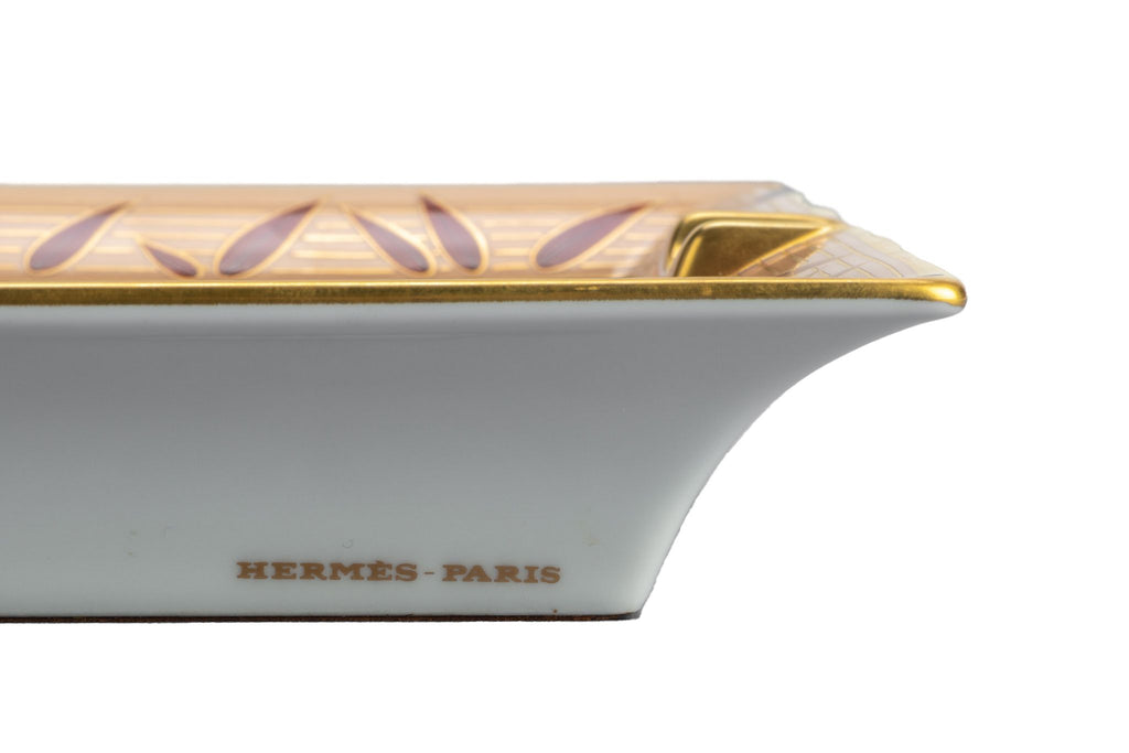 Hermes Red/Gold Panda Porcelain Ashtray