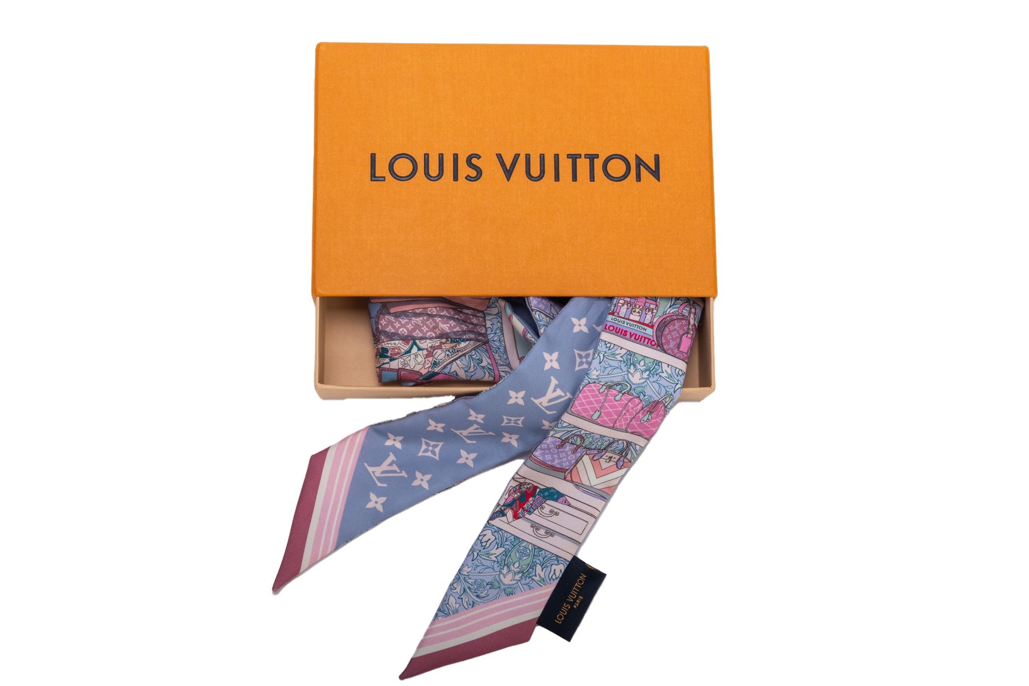 Vuitton BNIB Lilac Handbags Silk Twilly - Vintage Lux