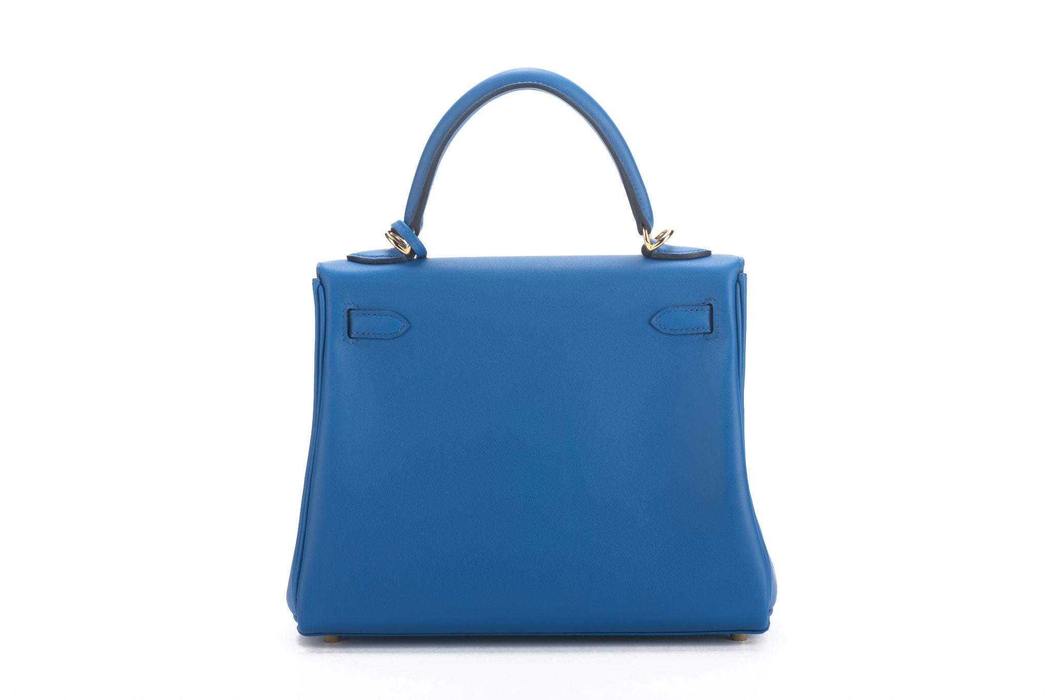 Hermès Kelly 25 In Bleu De France Swift Leather With Gold Hardware in Blue