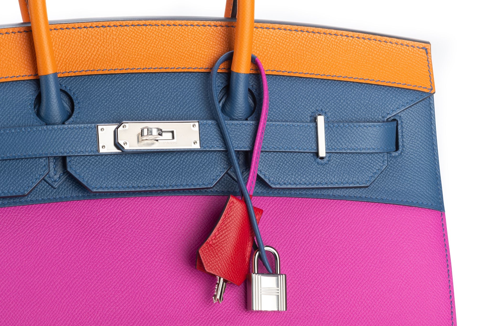 Hermès 2020 Epsom Sunset Rainbow Birkin Sellier 35 - Blue Handle Bags,  Handbags - HER368062