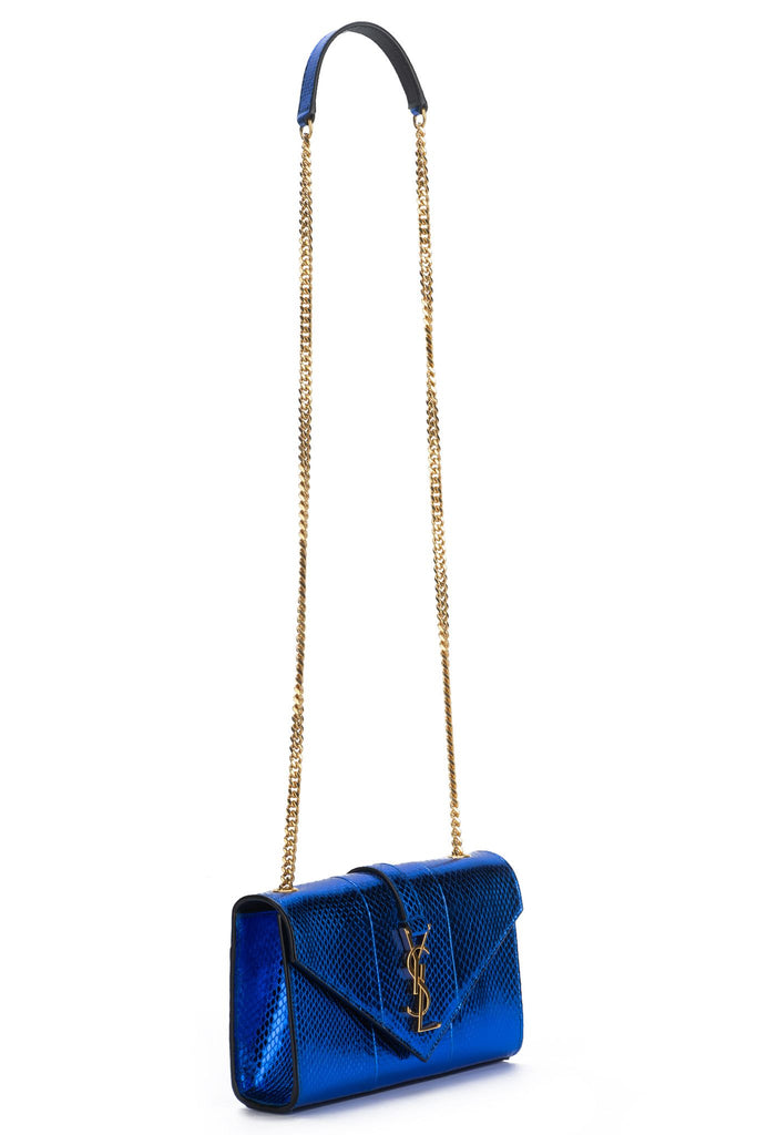 YSL New Blue Python Cross Body Bag
