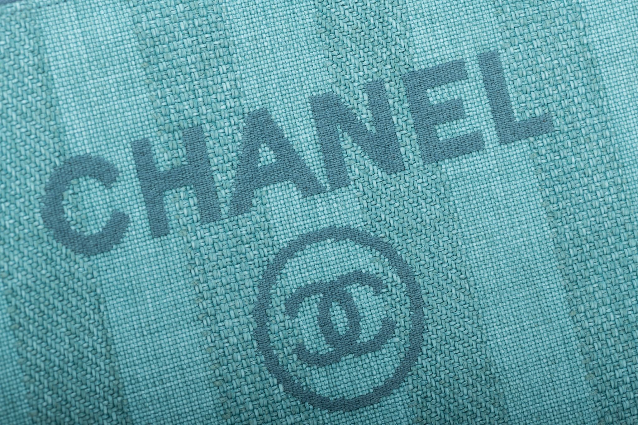 Chanel New Striped Deauville Aqua Clutch - Vintage Lux