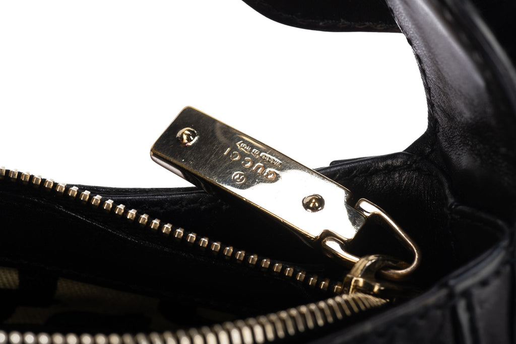 Gucci Preloved Black GG Shoulder Bag