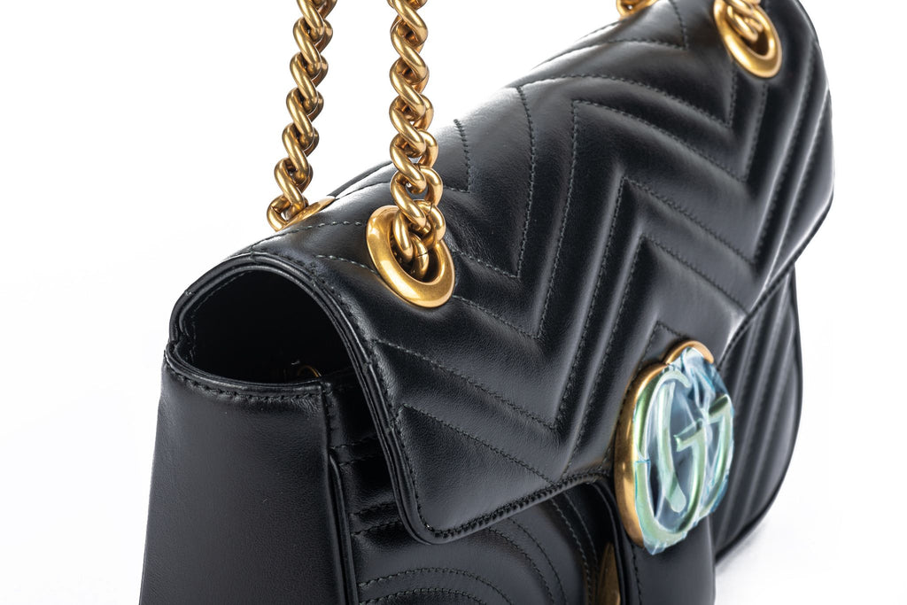 Gucci New Black Marmont Medium Bag