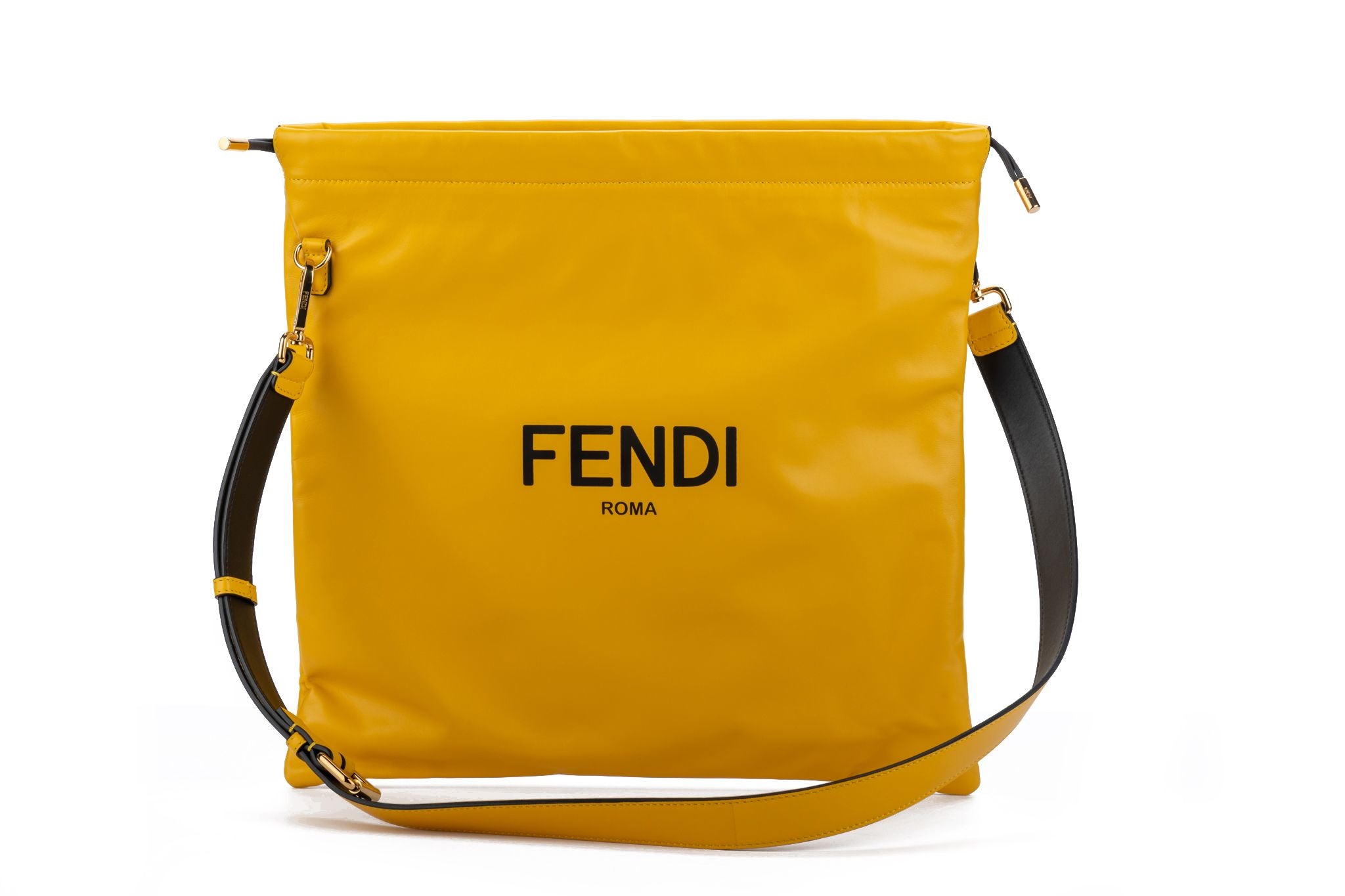 Fendi New Large Yellow Cross Body Bag - Vintage Lux
