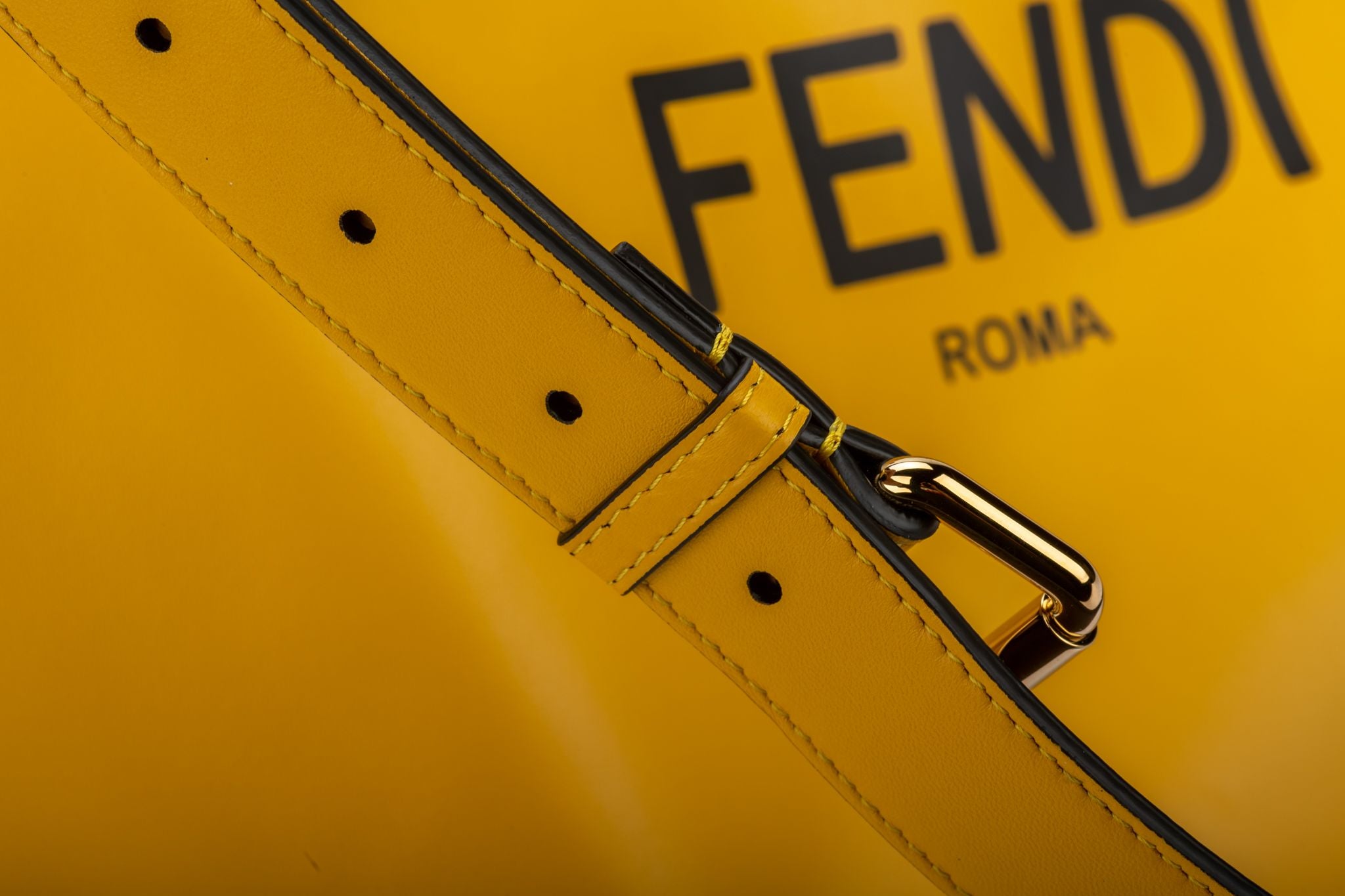 Fendi New Large Yellow Cross Body Bag - Vintage Lux