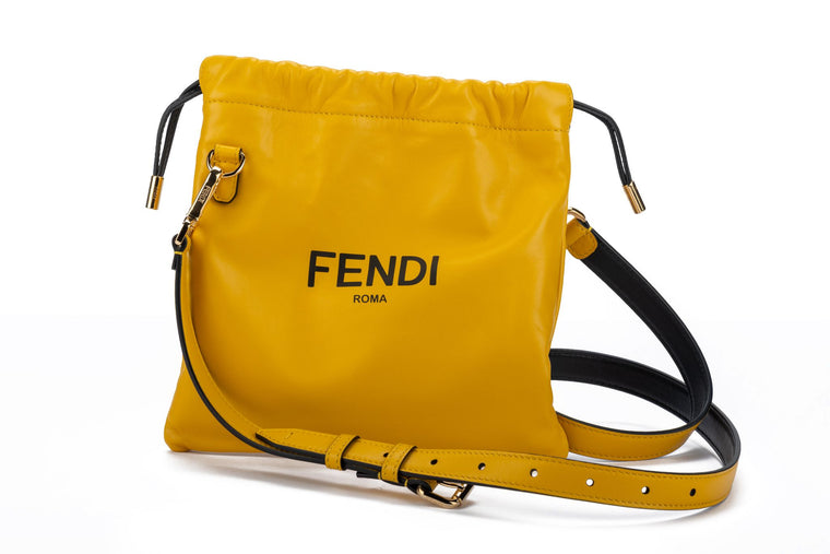 Fendi New Yellow Lambskin SM Crossbody