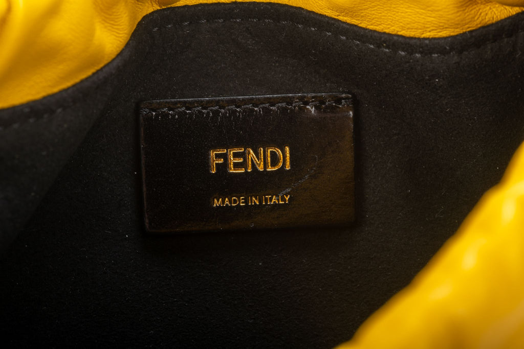 Fendi New Yellow Lambskin SM Crossbody