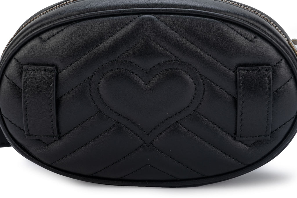 Gucci Black Leather Fanny Pack With Logo