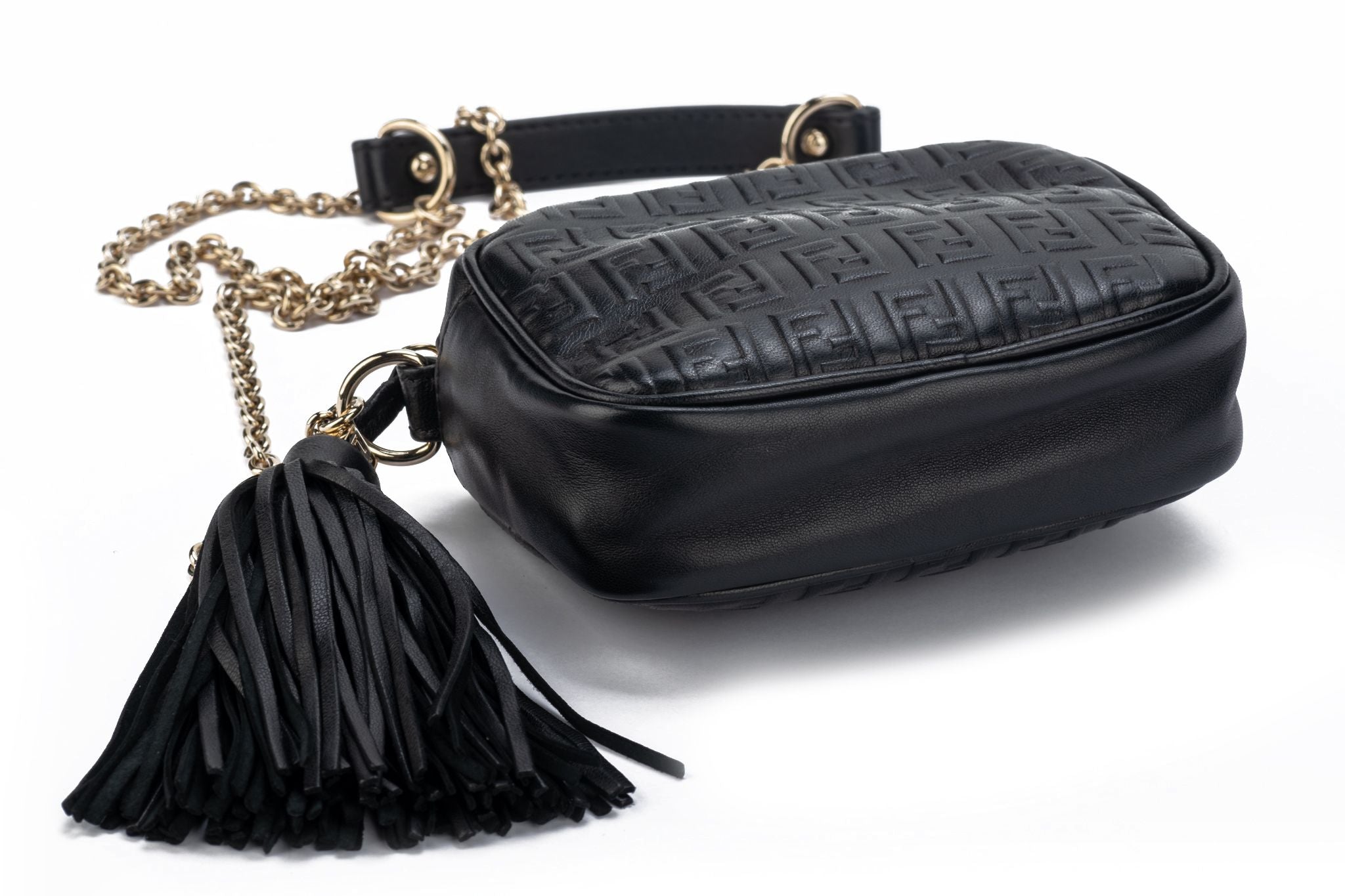 FENDI Handbag BAGUETTE in black/ white