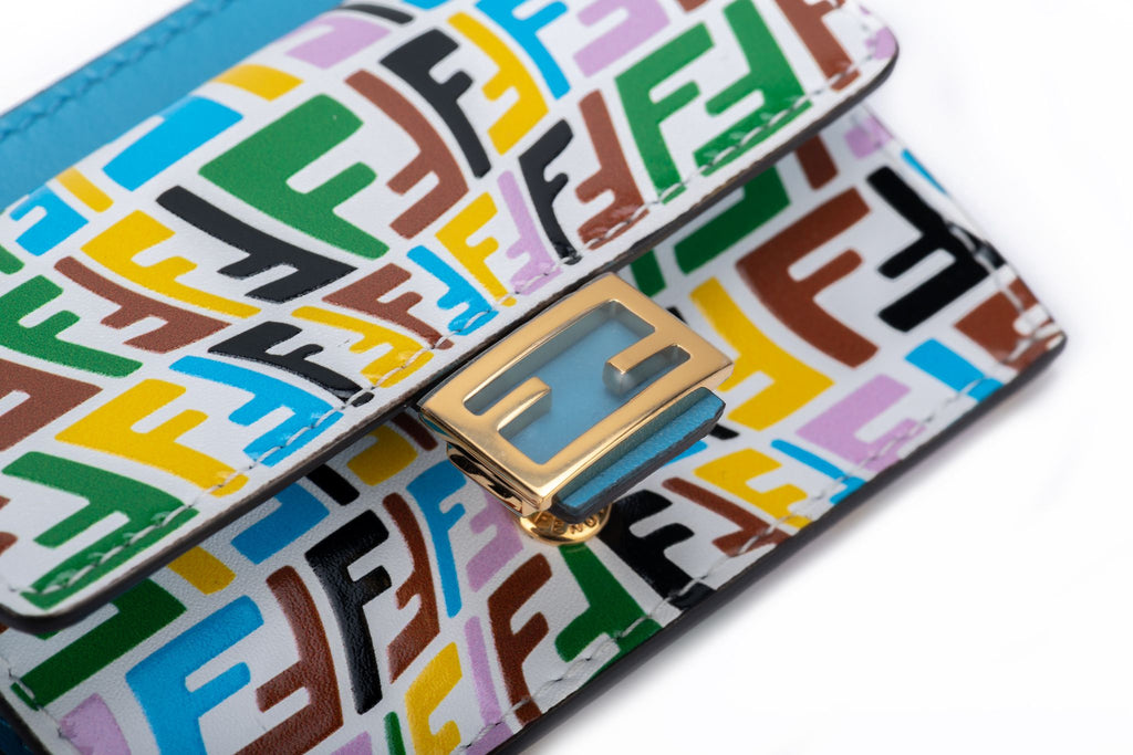 Fendi NIB Multicolor & Turquoise Wallet