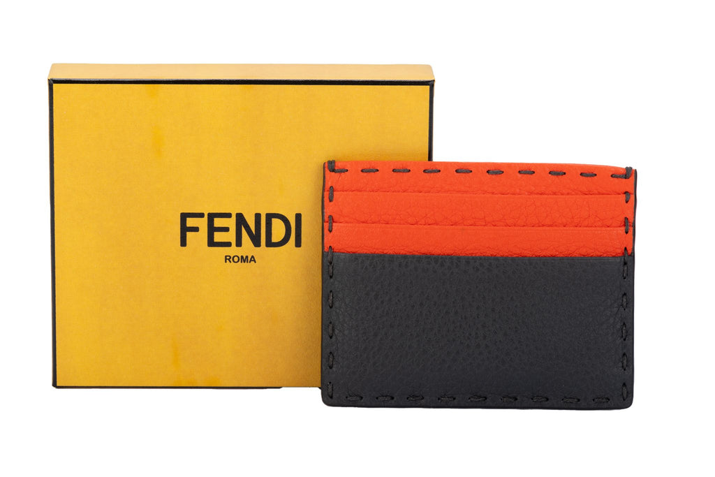 Fendi New Selleria Grey/Coral wallet