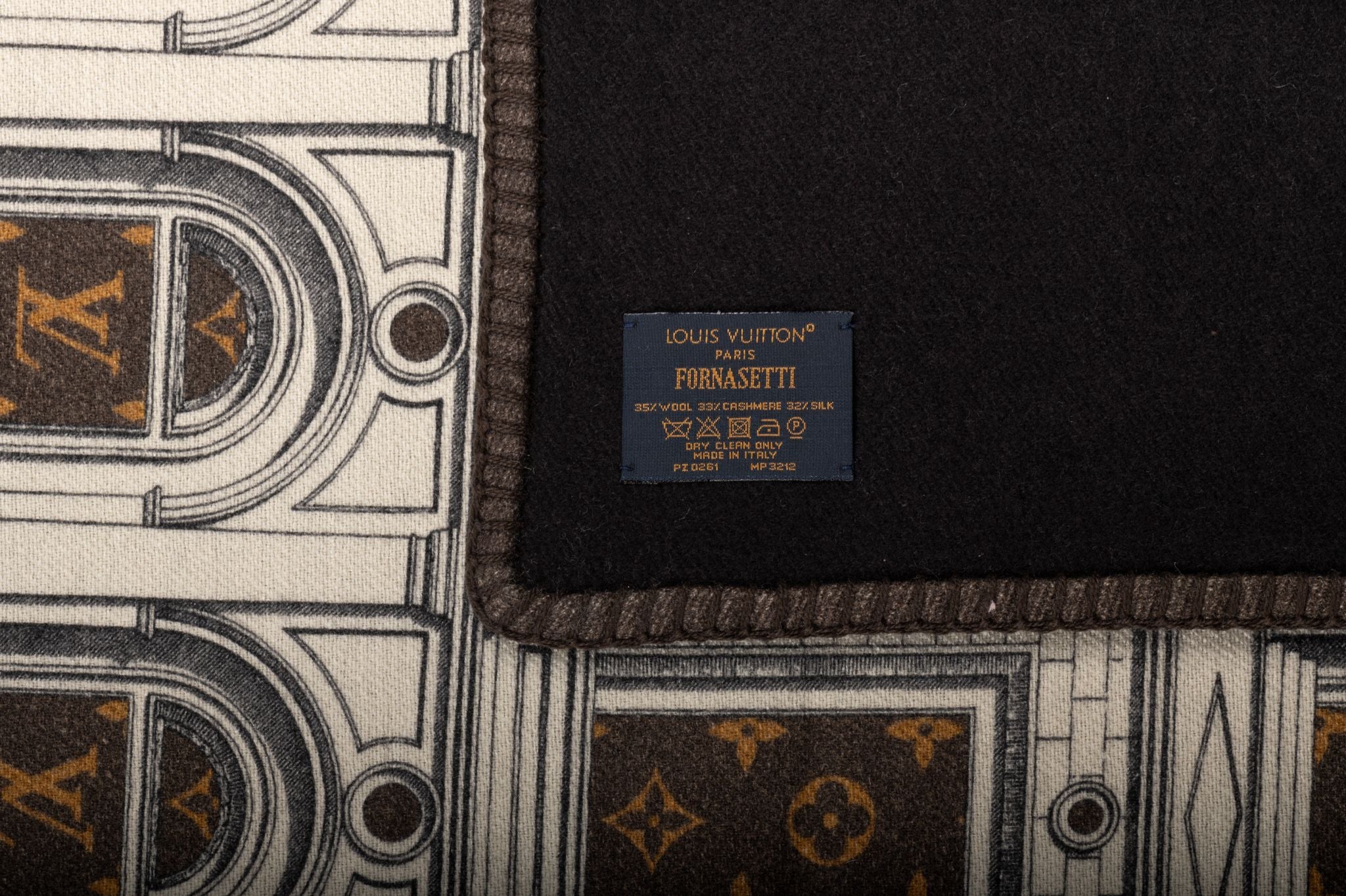 Louis Vuitton Paris Black White Logo Blanket - LIMITED EDITION