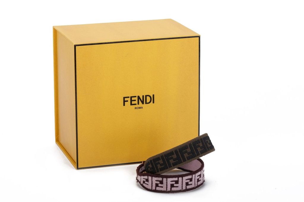 Fendi Set Of 2 Monogram Strap Bracelets