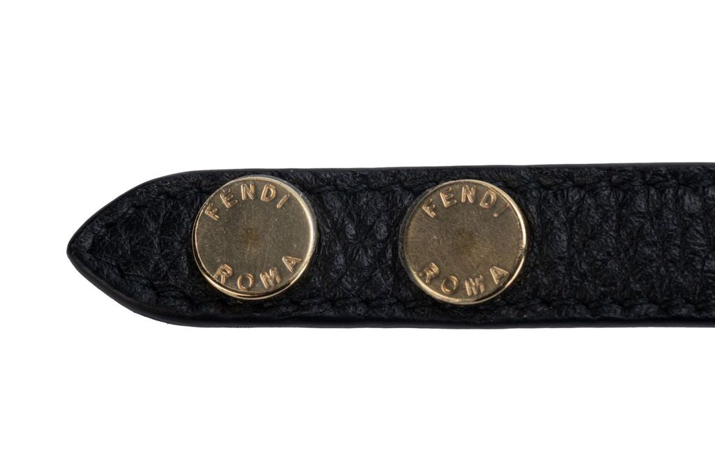 Serrure leather bracelet Fendi Black in Leather - 21621679