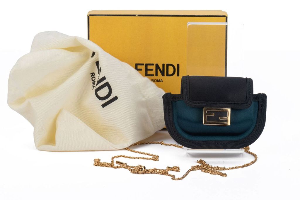 Fendi Micro Necklace Silk Bag NIB
