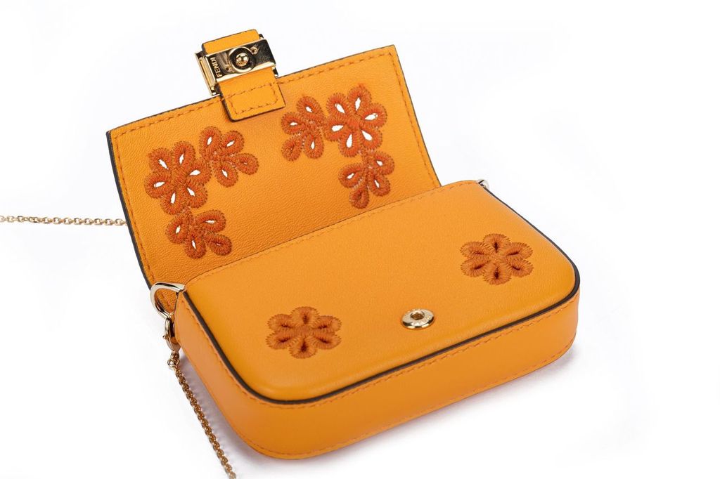 Fendi Baguette Bag Charm Floral NIB