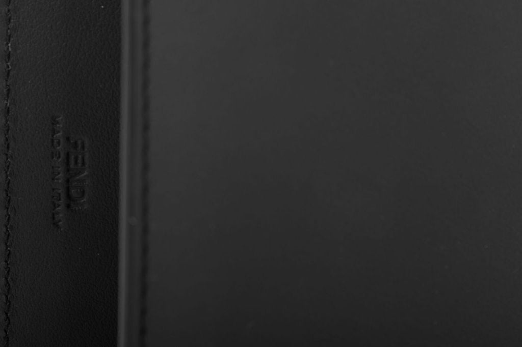 Fendi Monster Wallet on Chain Embossed Leather Black 19763960