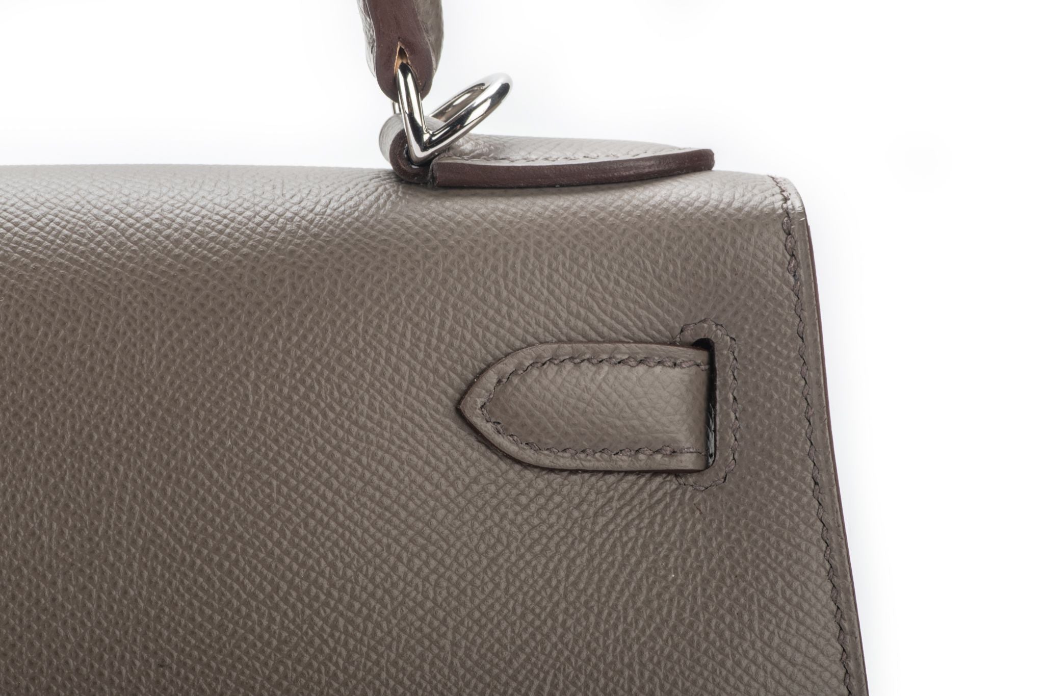 Hermès Kelly 28 Sellier Bag Etain Epsom