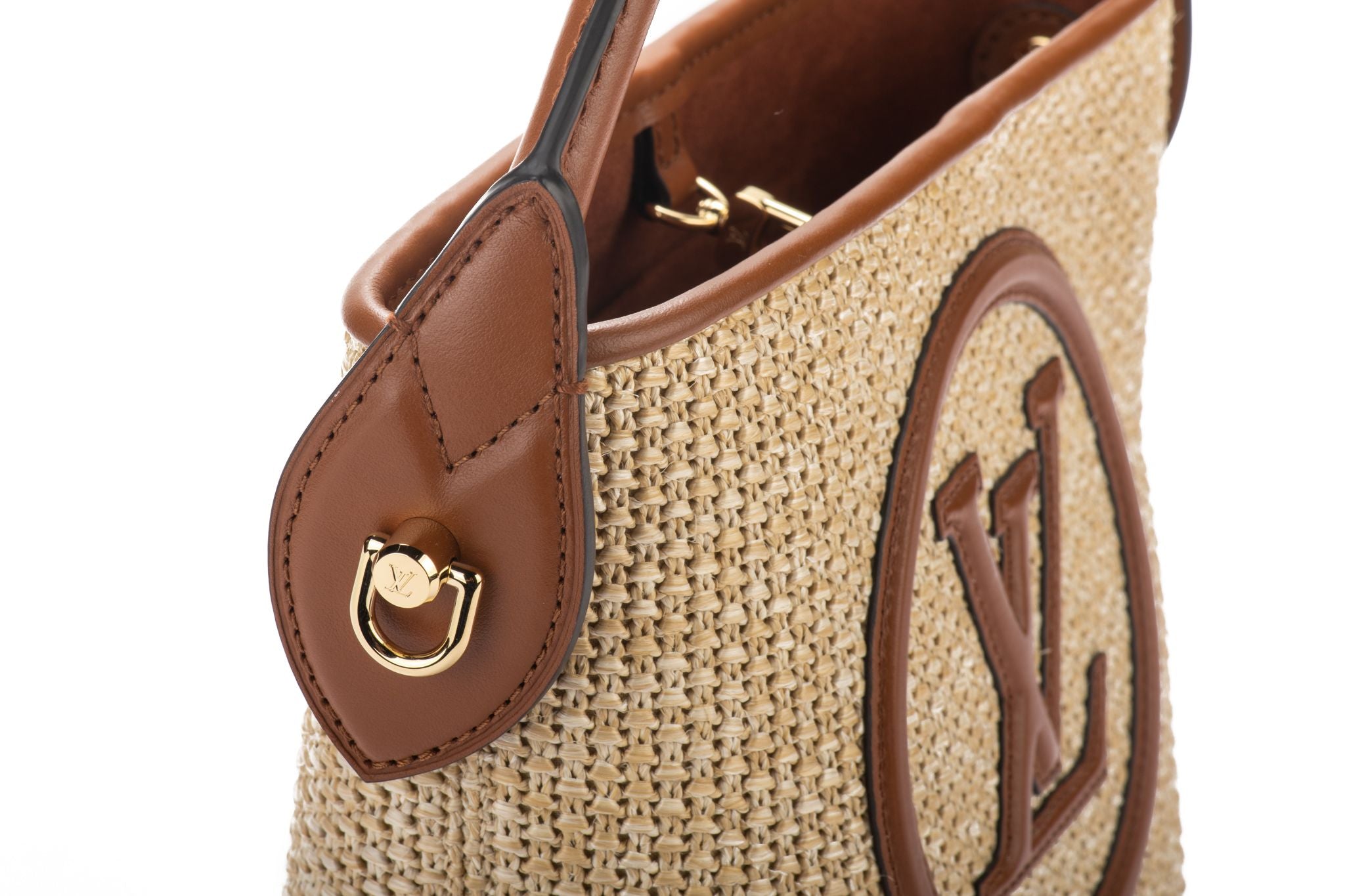 Louis Vuitton Monogram Raffia Petite Bucket Bag in Beige