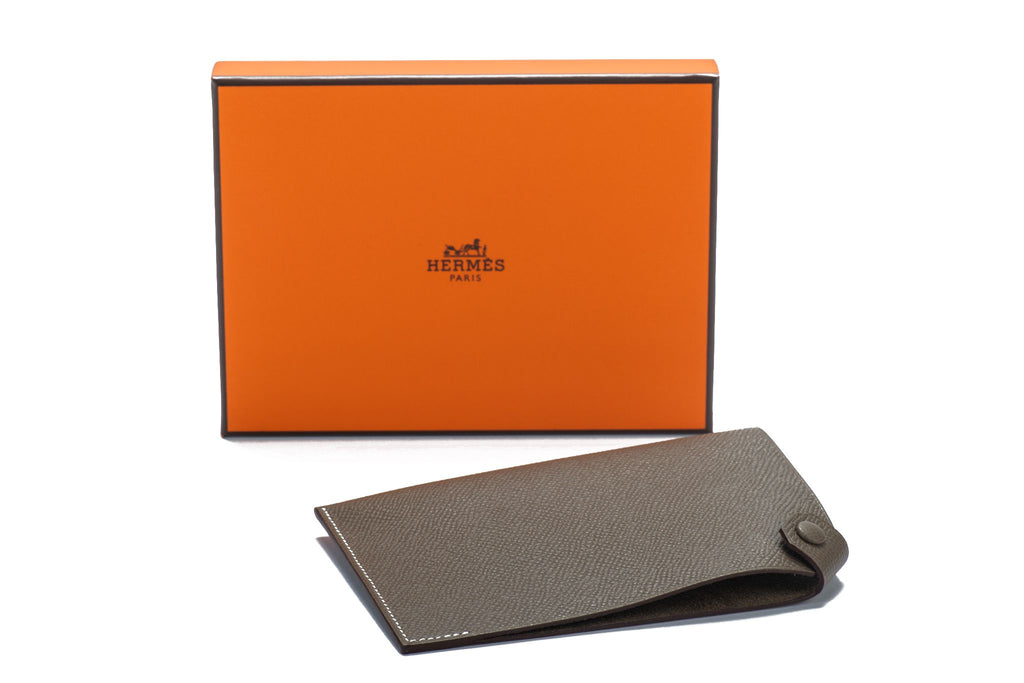 Hermès NIB Etain Passport Cover