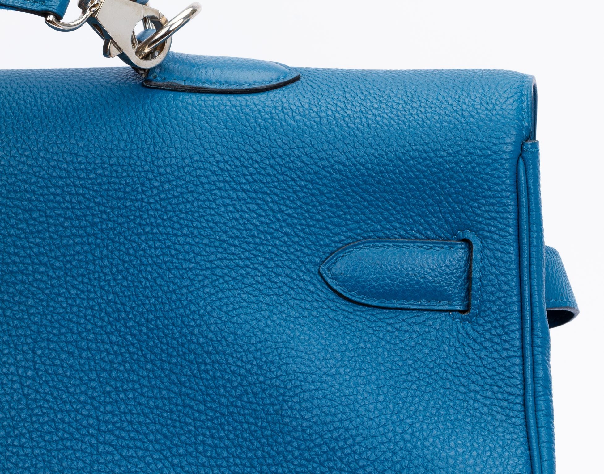 Hermès Rare Kelly 50 Unisex Blue Izmir - Vintage Lux