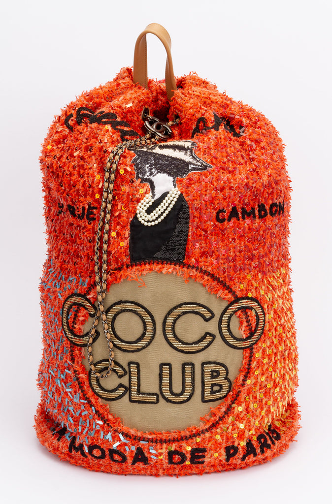 Chanel Orange Coco Cuba Backpack